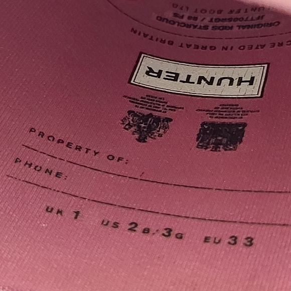 Hunter Light Pink Shimmer Tall Rain Boots Girls 3 - Picture 12 of 13